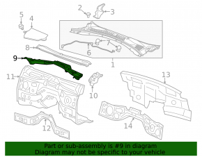 Chevrolet Camaro 16-23 wiper pan