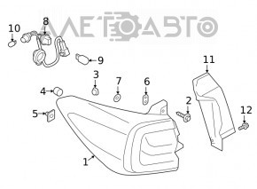 Subaru Outback 20-22 left outer fender light