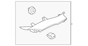 Right rear pillar trim behind the window for Kia Sorento 21-25 HEV, PHEV, gray