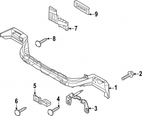Left rear bumper reinforcement bracket for Kia Sportage 23-25