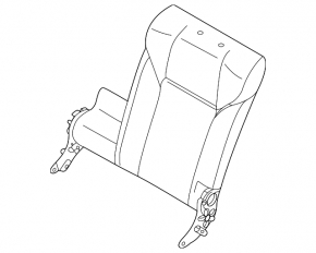 Mitsubishi Outlander 22-25 2nd row seat upholstery, black combination leather, upper left