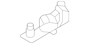 The positive terminal of the Hyundai Tucson 16-21 battery with housing and wiring.