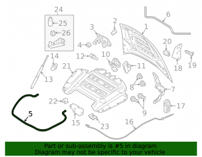 Front hood seal Porsche Panamera 10-16