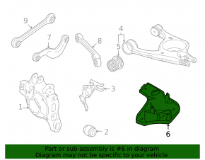 Rear right lower arm guard for the Audi e-tron GT 22-24
