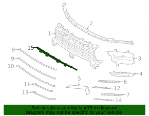 Lower grille front bumper Porsche Cayenne 19-23 structure, Base