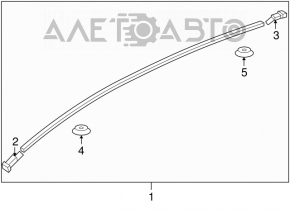Roof trim right Mazda3 03-08 HB missing fasteners