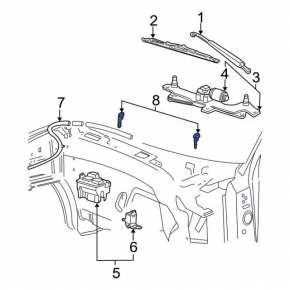 Windshield Washer Nozzle Left Lincoln MKZ 13-16