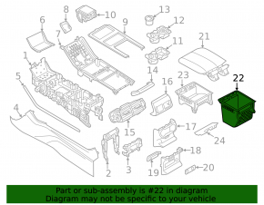 Land Rover Range Rover Velar 18-23 Center Console Pocket
