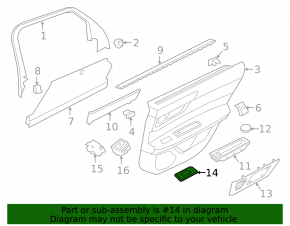 Front right window lift control trim Jaguar F-Pace X761 17-21 black with chrome