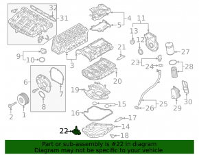 Oil level sensor Audi A3 8V 15-20