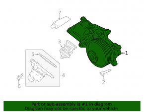Water pump BMW X5 F15 14-18 N57