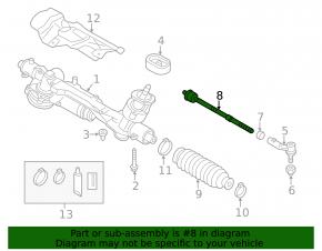 Steering rod left VW Jetta 19- CTR