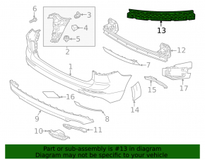 Rear bumper mount upper central Volvo XC60 18-23