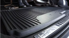 Volvo XC90 trunk mat 16-25 gray rubber for 2 rows