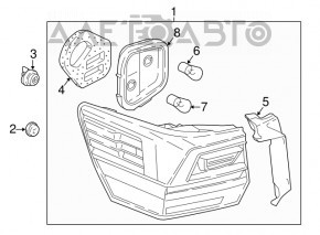 Light outer wing left VW Atlas 18-20 prerest