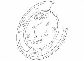 Rear right brake disc cover for Lexus RX350 RX450h 10-15 AWD, rusty