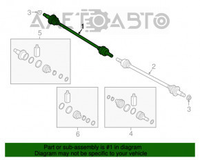 Drive axle rear right Kia Sorento 16-18