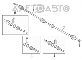 Drive axle rear right Kia Sorento 16-18