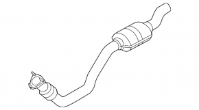 Right exhaust pipe Audi A6 C7 12-15 3.0T AWD