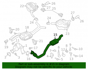 Right inlet pipe Audi A6 C7 12-17 3.0T AWD mesh torn