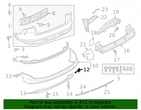 Audi E-Tron 19-23 rear bumper towing hook cap broken limiter