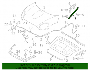 Left hood shock absorber for Mini Cooper Countryman R60 10-16