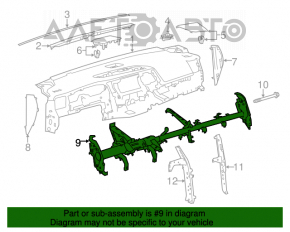 Reinforced under-dash pipe for Toyota Highlander 14-16