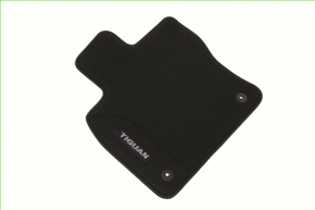 Set of floor mats for 5 seats VW Tiguan 18-19 black cloth with TIGUAN logo