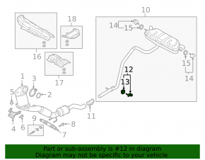 Muffler bracket central VW Tiguan 18-24 without rubber