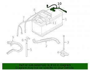 Battery terminal negative BMW 335i e92 07-13