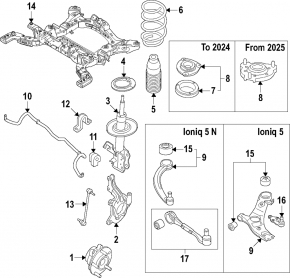 Front subframe Hyundai Ioniq 5 22-24 RWD