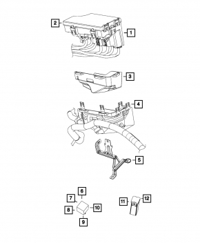 Chrysler 200 11-14 Underhood Fuse Box