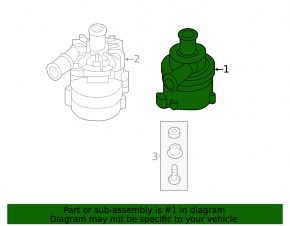 Coolant pump VW Jetta 11-16 USA TDI