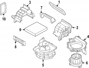 Subaru Forester 25-26 heater fan motor