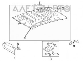 Front Ceiling Handle Toyota Avalon 13-18 Gray
