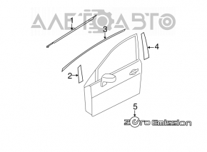 Door trim side front right Nissan Leaf 18-