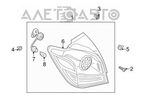Light outer wing right Mitsubishi Outlander Sport ASX 10-19