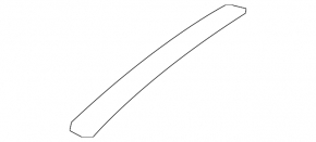 Front left longitudinal railing trim Hyundai Santa FE Sport 13-18 black