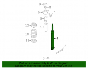 Front left shock absorber for Audi A4 B9 17-25