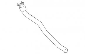 Right exhaust pipe Porsche Macan 15-18 3.0T, 3.6T