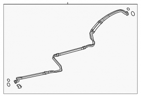 Air conditioner tube heater-condenser Kia Sorento 16-20 rear row