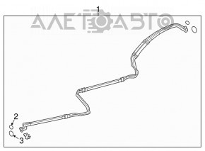 Air conditioner tube heater-condenser Kia Sorento 16-20 rear row
