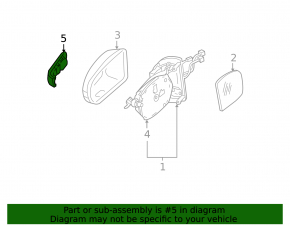 Left turn signal mirror for Mercedes X164 GL W164 ML