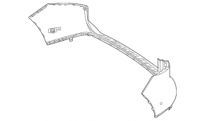 Bare rear bumper for Mercedes X247 GLB 20-23