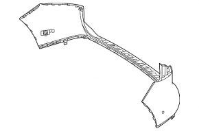 Bare rear bumper for Mercedes X247 GLB 20-23