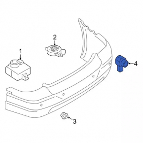 Parking sensors rear Ford Fusion mk5 13-16 without ring ABAKUS