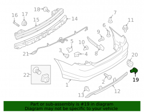 Parking sensors rear Ford Fusion mk5 13-16 without ring ABAKUS