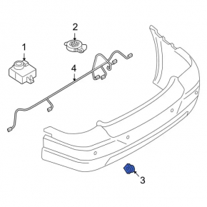 Parking sensors rear Ford Fusion mk5 13-16 without ring ABAKUS