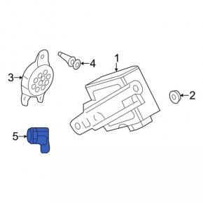 Parking sensors rear Ford Fusion mk5 13-16 without ring ABAKUS