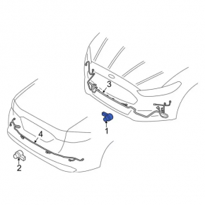 Parking sensors rear Ford Fusion mk5 13-16 without ring ABAKUS